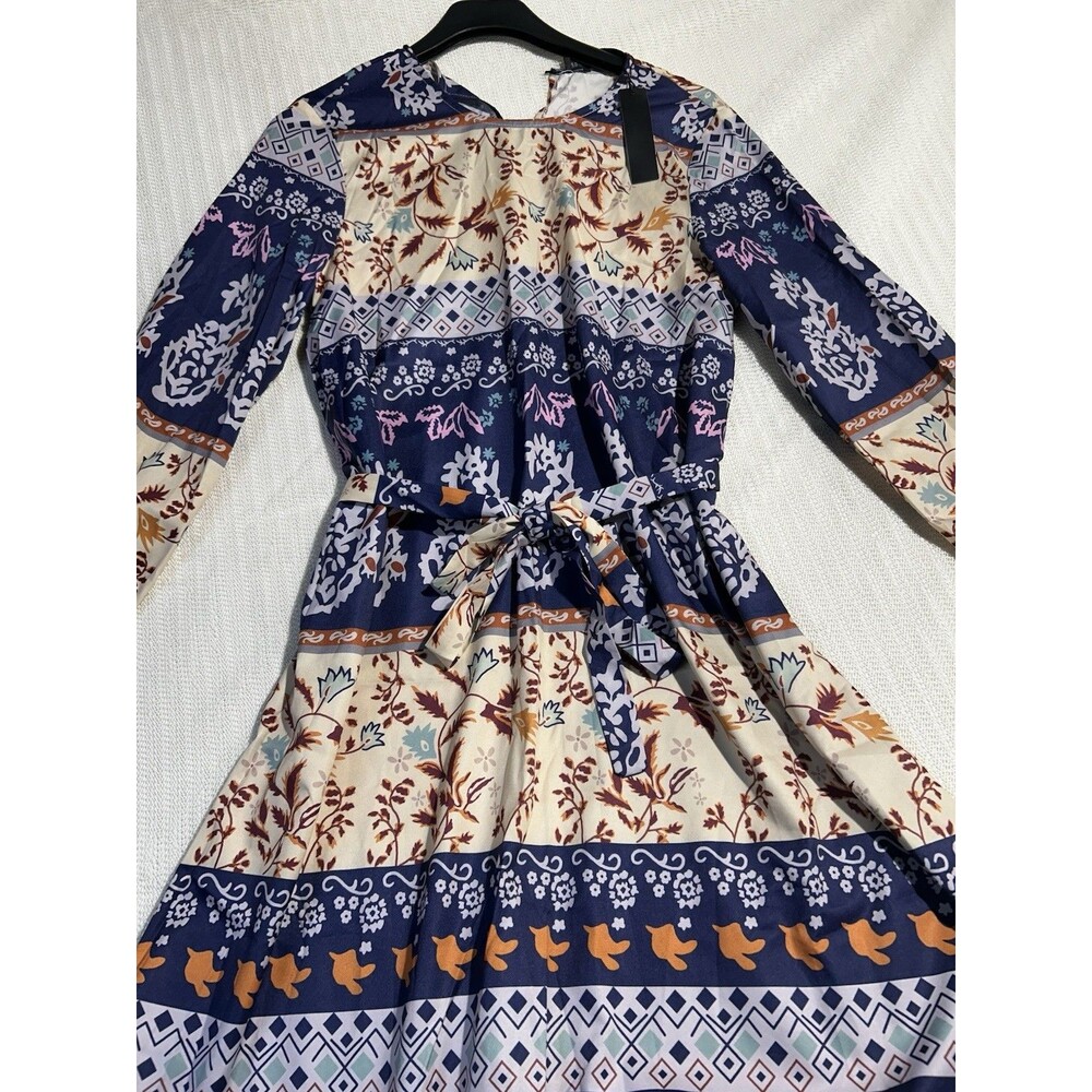 Zanzea Tunic Satin Long Dress Sz M.